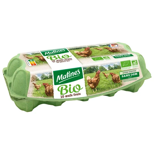 Oeufs plein air catégorie A Bio x10