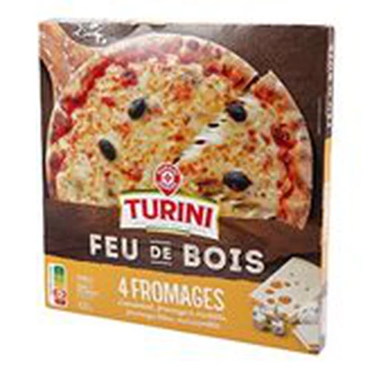 Pizza 4 fromages Cuite au feu de bois