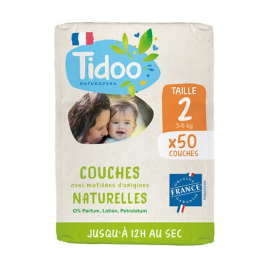 Tidoo Couches avec Matières Naturelles T.2 (3-6kg)