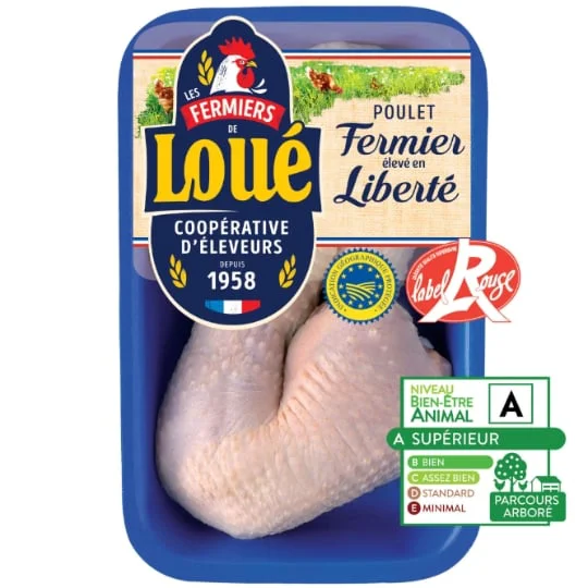Cuisses de poulet fermier blanc Label Rouge