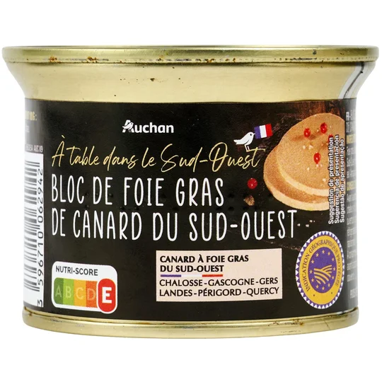 Bloc de foie gras de canard du Sud-Ouest
