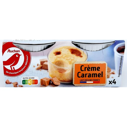 Crèmes caramel aux oeufs frais