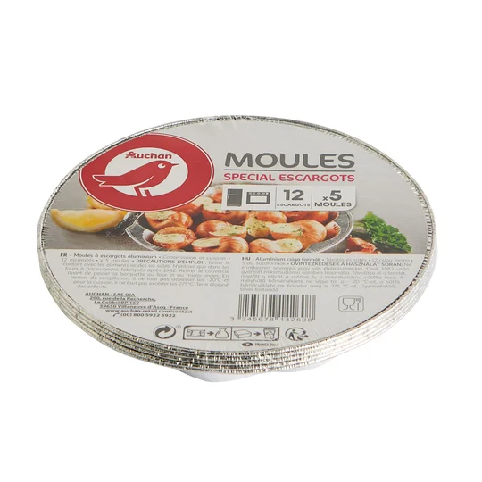 Moules aluminium pour 12 escargots