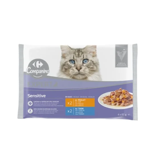 Pâtée pour chat Sensible en sauce au poulet & thon
