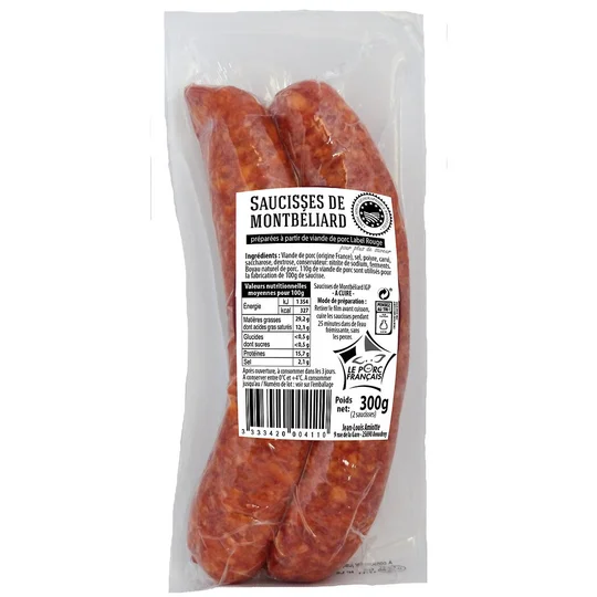 Saucisse de Montbeliard - Label rouge