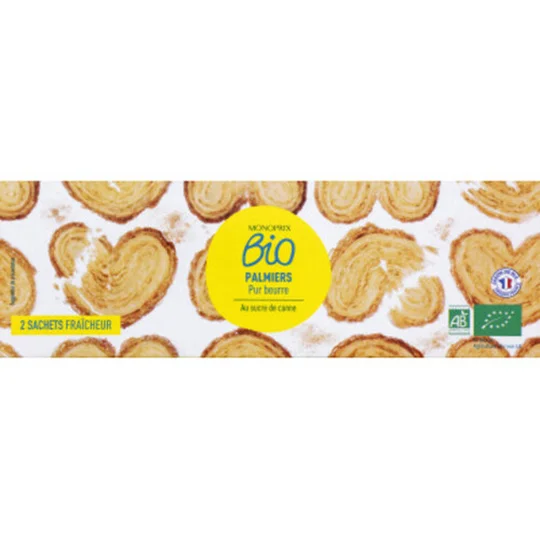 Palmiers pur beurre bio