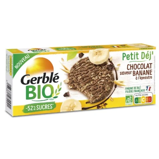 Biscuit petit dej' - saveur chocolat banane