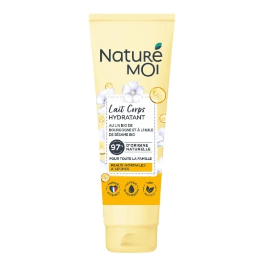 Lait Corps Hydratant Lin & Huile de Sésame pour Peaux Normales à Sèche