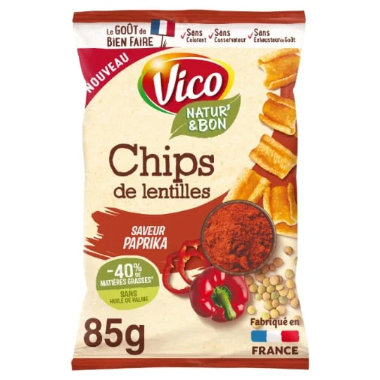 Chips de lentilles paprika
