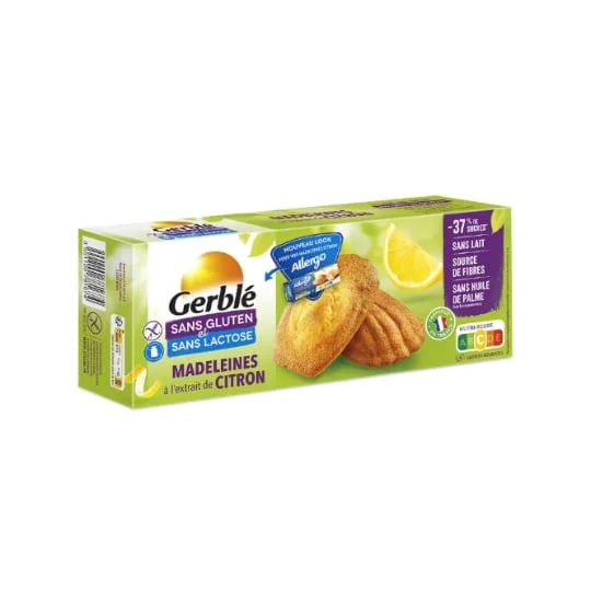 Madeleines citron sans gluten sans lactose