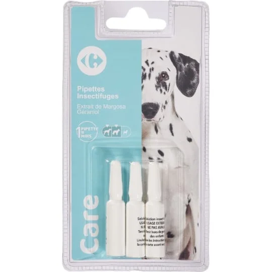 Antiparasitaire pour chien grand pipettes insectifuges