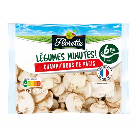 Champignons de Paris prêts à l'emploi crus ou à poêler