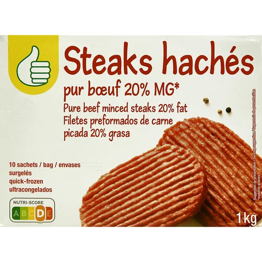 Steaks hachés pur boeuf 20% MG