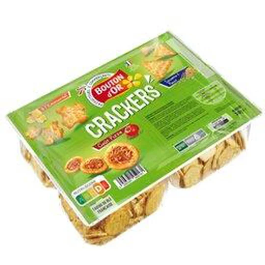 Crackers à l'emmental, goût pizza, sésame & pavot