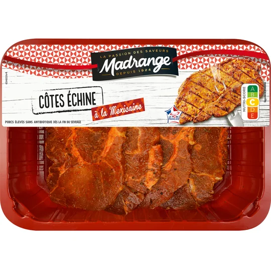 Côtes de porc à l'échine marinées à la mexicaine x4
