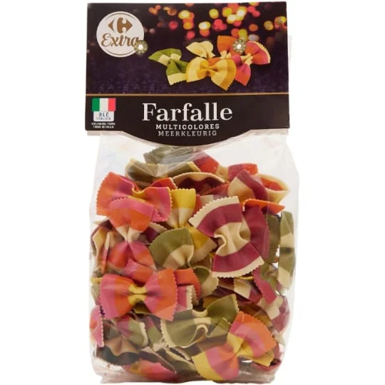 Pâtes farfalle multicolores