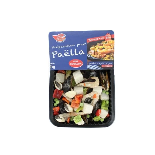 Préparation paëlla avec bouillon