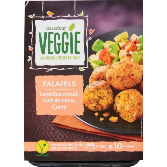 Falafels lentilles coco curry