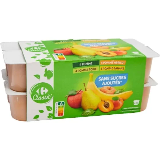 Compotes assortiment S/ sucres ajoutés