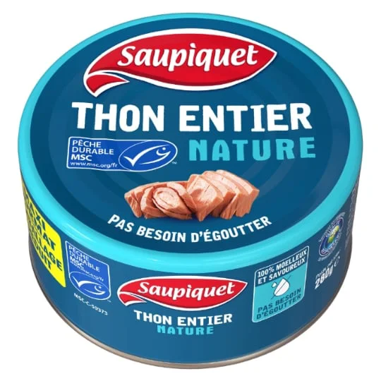 Thon entier au naturel
