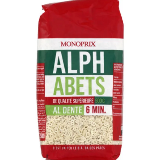 Alphabets, de qualité supérieure