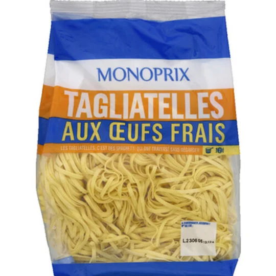 Tagliatelles aux oeufs frais