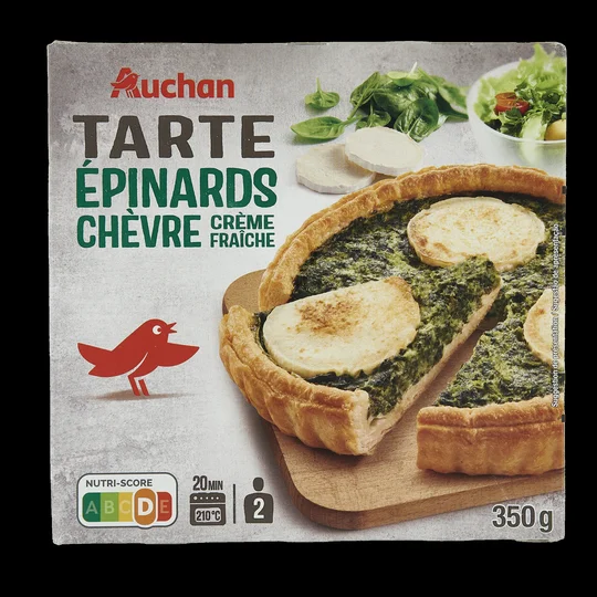 Tarte au chèvre et aux épinards à la crème fraîche