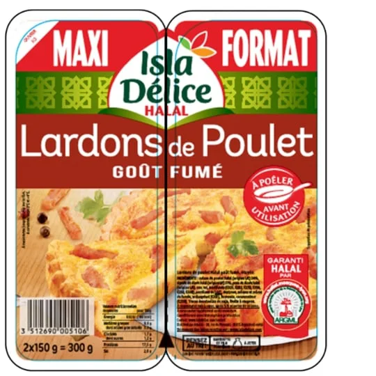 Lardon de poulet gout fumé