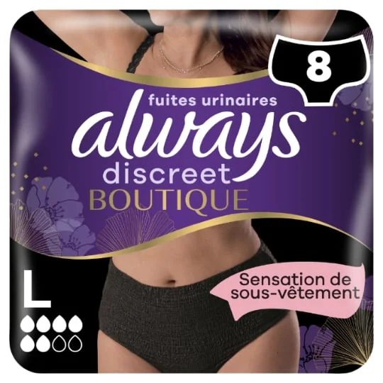 Culottes Fuites Urinaires Noir Taille L