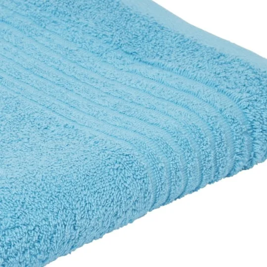 Serviette de bain turquoise 100% coton 50x90 cm