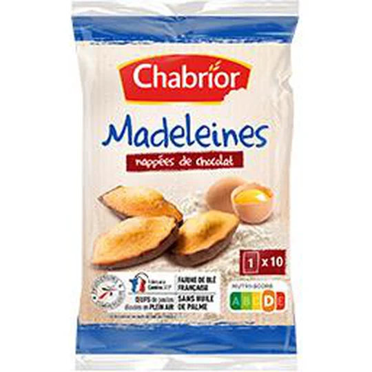 Madeleines nappées de chocolat