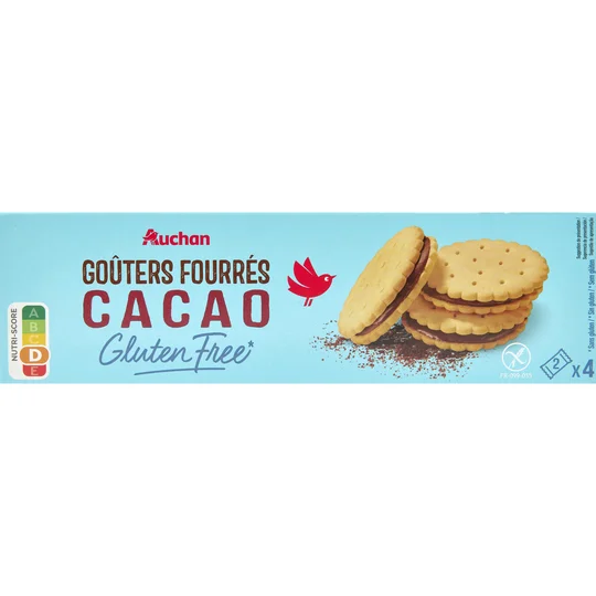 Goûter fourrés cacao sans gluten pochon