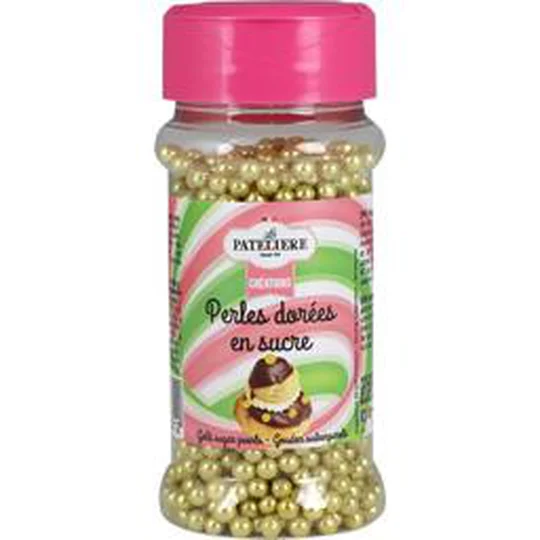 Perles dorées en sucre