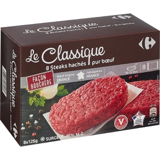 Steak haché façon bouchère Le Classique 15% MG