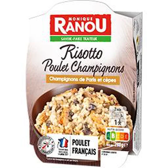 Risotto poulet champignons