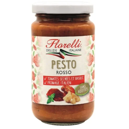 Sauce pesto rouge tomate et fromage