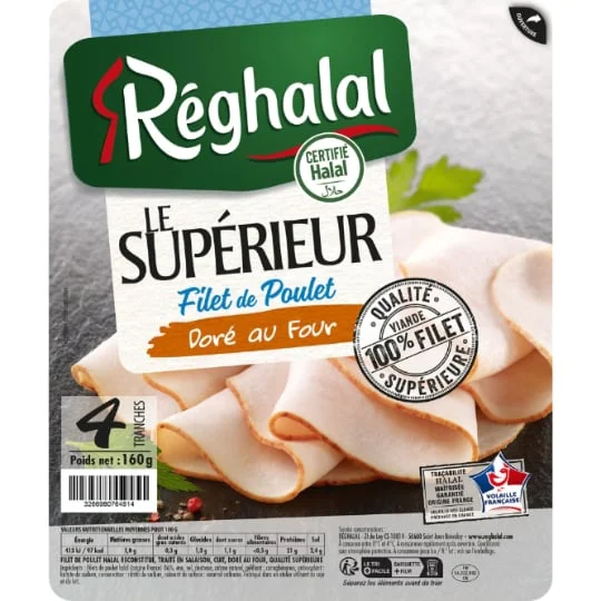 Blanc de poulet halal doré