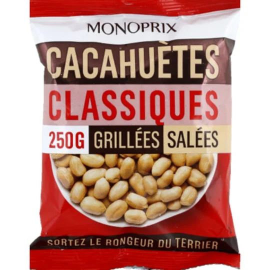 Cacahuètes classiques grillées salées