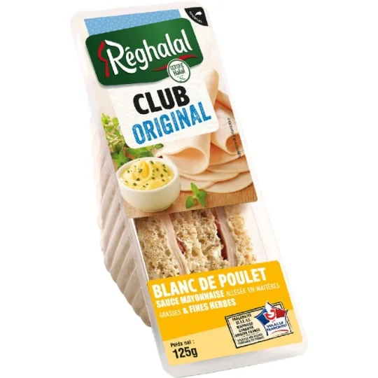 Sandwich halal Club poulet mayonnaise