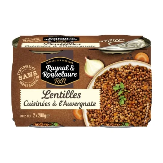 Lentilles cuisinées à l'auvergnate