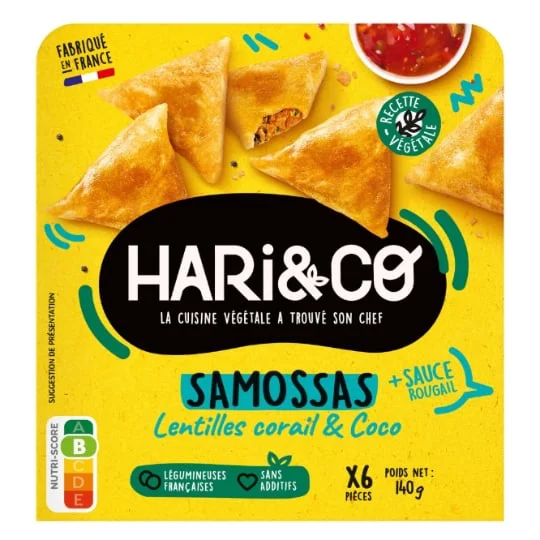 Samossas Lentilles Corail et Coco Sauce Rougail