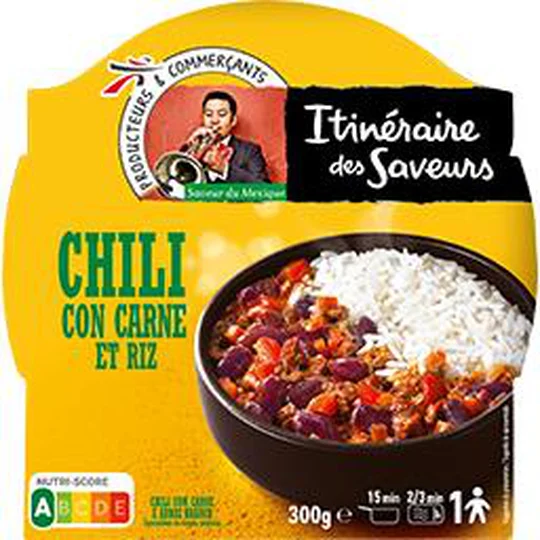 Chili con carne et riz