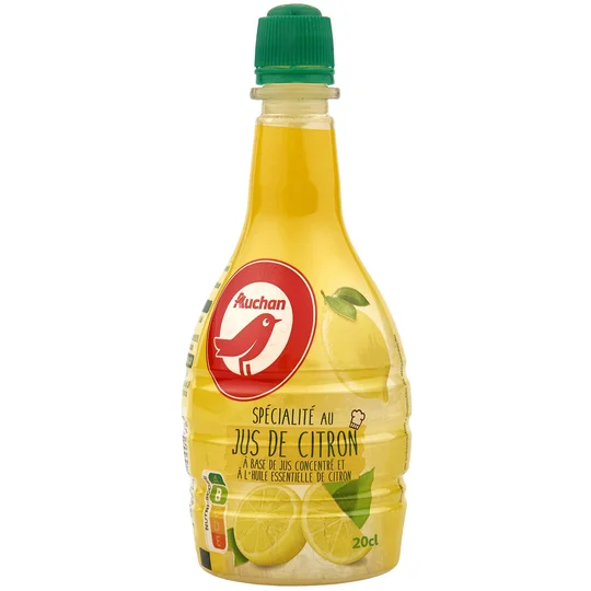 Spécialité au jus de citron à base de jus concentré et huile essentielle