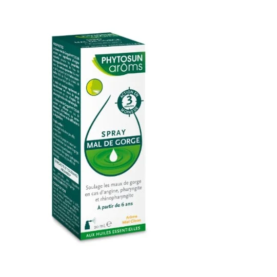 Spray mal de gorge miel citron