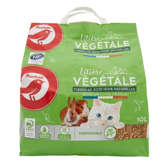 Litière végétale absorbante stop odeur pour chat