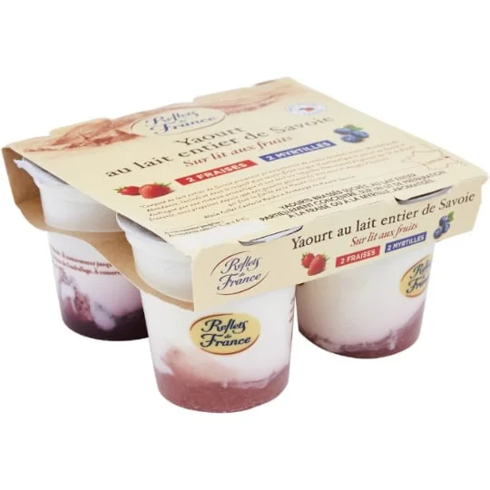 Yaourts fraises myrtilles