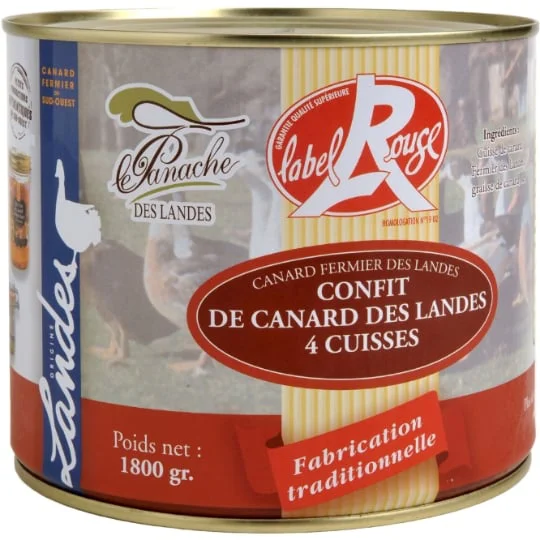Confit de canard 4 cuisses Label Rouge