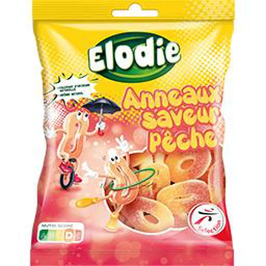 Bonbons anneaux saveur pêche