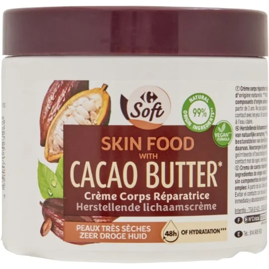 Crème corps réparatrice cacao