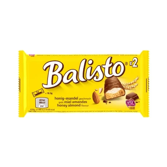 Barres chcocolatées goût lait miel amandes